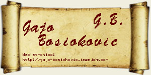 Gajo Bosioković vizit kartica